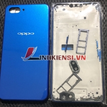 VỎ OPPO A3S CHỌT SIM DƯỚI MÀU XANH (KÈM KHAY SIM, KÍNH CAMERA)